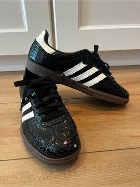 Adidas Samba snakeskin black and white sneakers